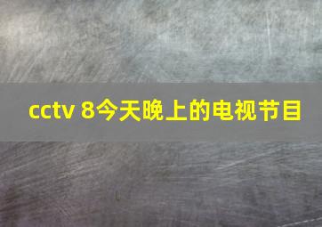 cctv 8今天晚上的电视节目